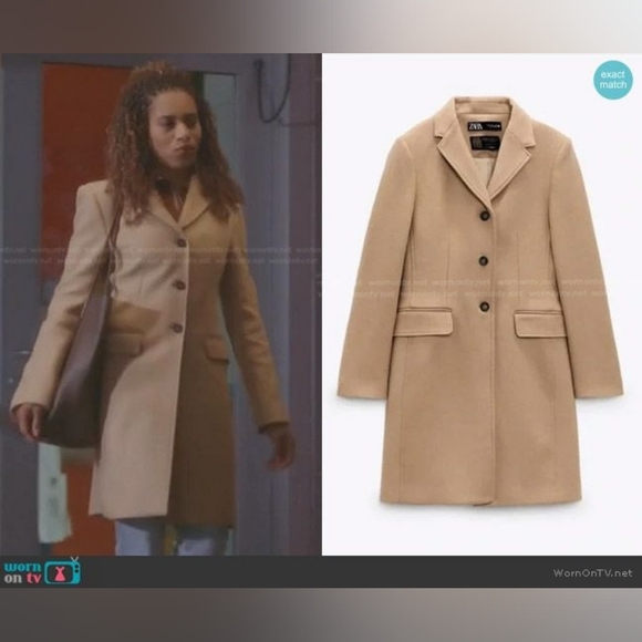 Zara Manteco Premium Wool Camel Coat XS – Like New - Picture 11 of 14